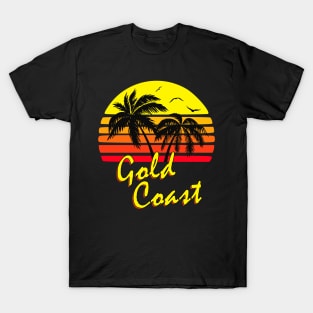 Gold Coast Retro Sunset T-Shirt